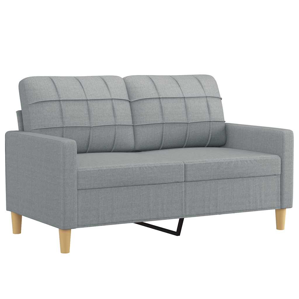 Tweezitsbank 120 cm stof lichtgrijs