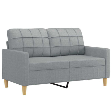 Tweezitsbank 120 cm stof lichtgrijs