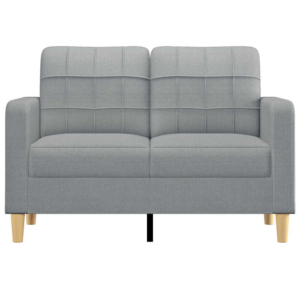Tweezitsbank 120 cm stof lichtgrijs
