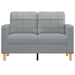 Tweezitsbank 120 cm stof lichtgrijs