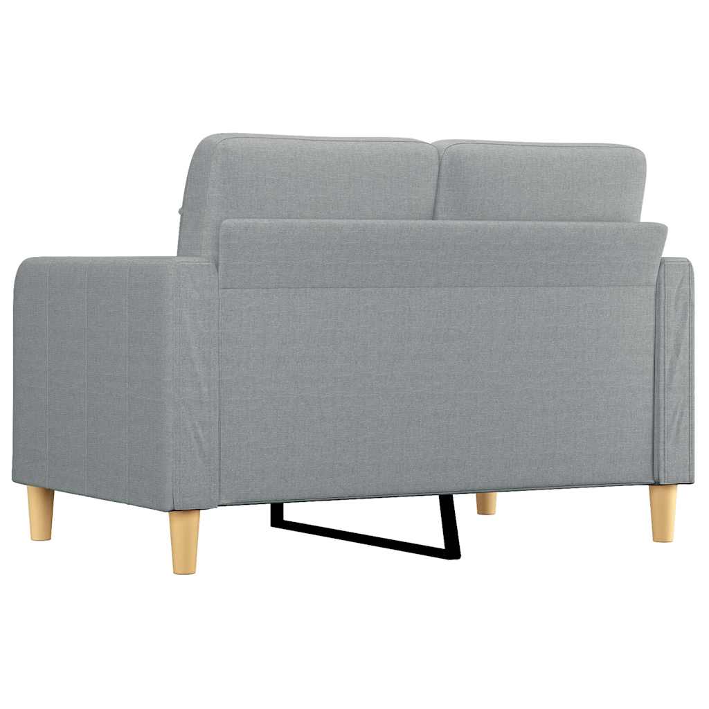 Tweezitsbank 120 cm stof lichtgrijs