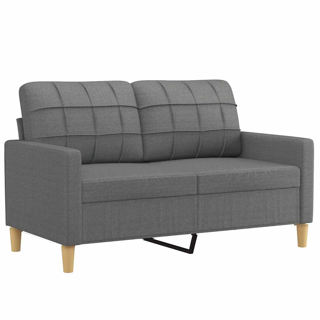 Tweezitsbank 120 cm stof donkergrijs