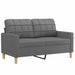 Tweezitsbank 120 cm stof donkergrijs
