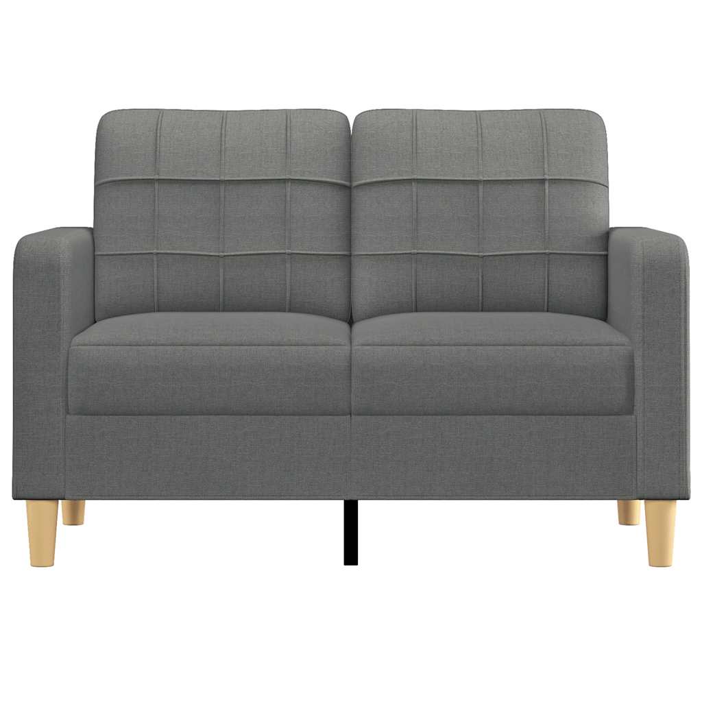 Tweezitsbank 120 cm stof donkergrijs