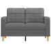 Tweezitsbank 120 cm stof donkergrijs