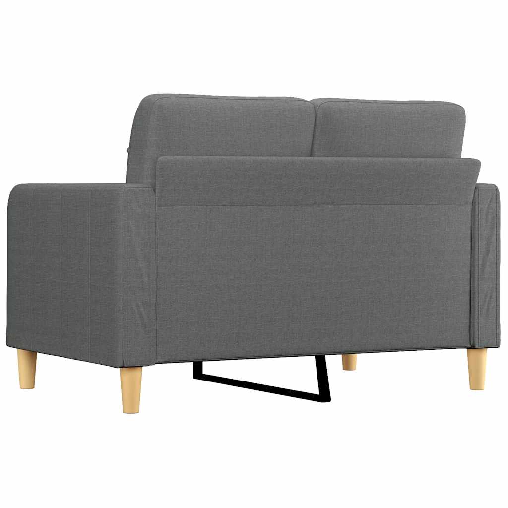 Tweezitsbank 120 cm stof donkergrijs