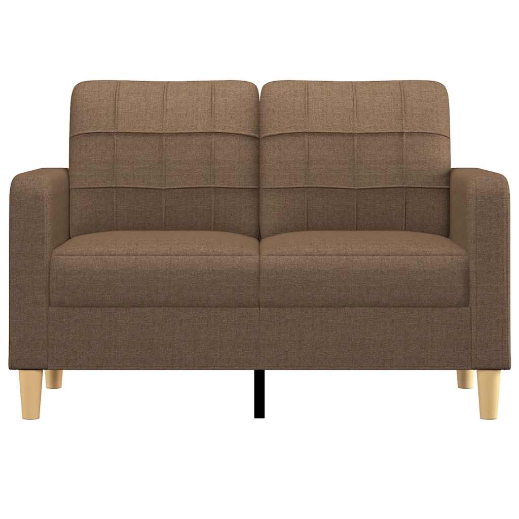 Tweezitsbank 120 cm stof bruin