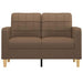 Tweezitsbank 120 cm stof bruin