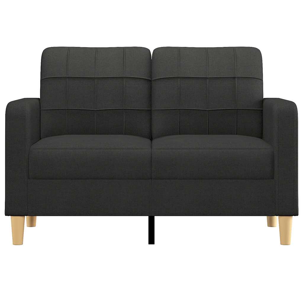 Tweezitsbank 120 cm stof zwart
