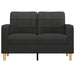 Tweezitsbank 120 cm stof zwart