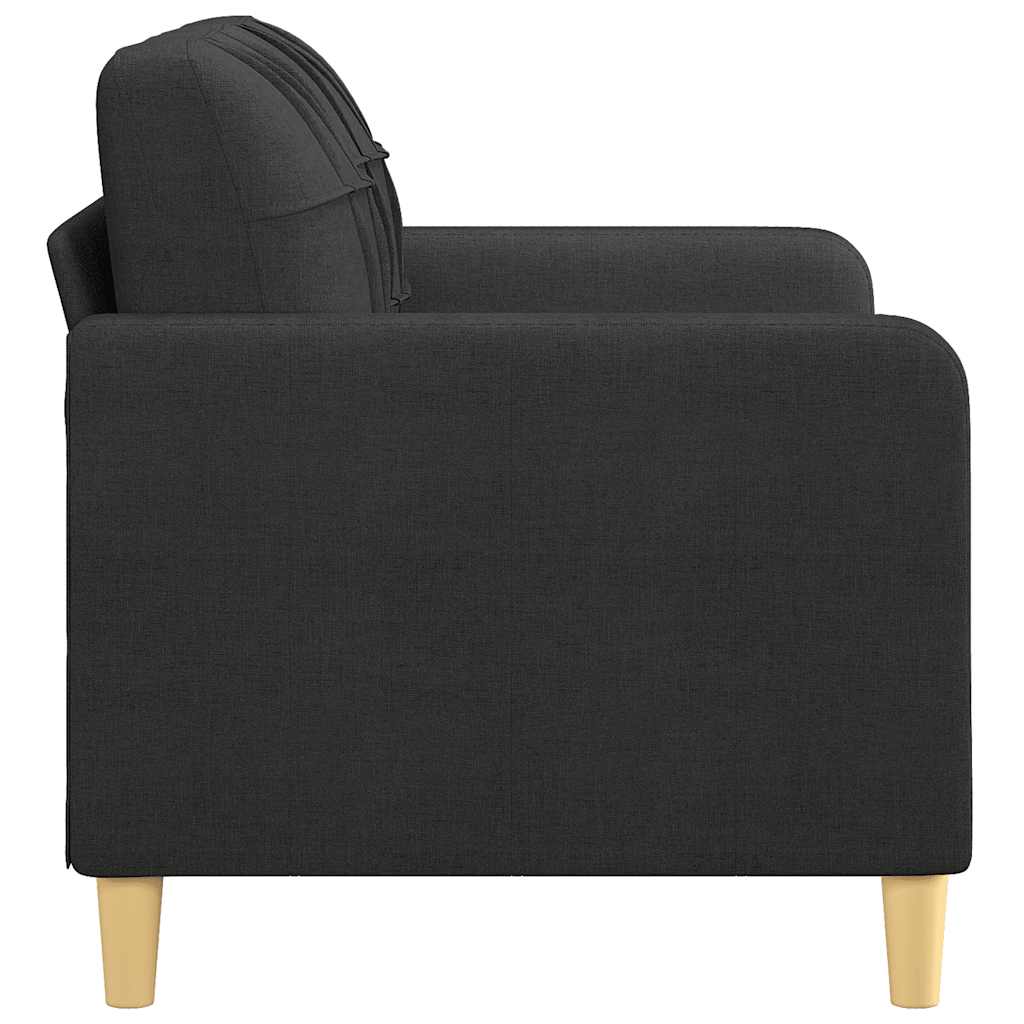 Tweezitsbank 120 cm stof zwart