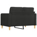 Tweezitsbank 120 cm stof zwart
