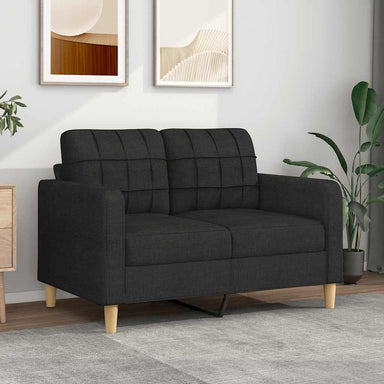 Tweezitsbank 120 cm stof zwart