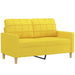 Tweezitsbank 120 cm stof lichtgeel