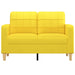 Tweezitsbank 120 cm stof lichtgeel
