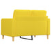 Tweezitsbank 120 cm stof lichtgeel