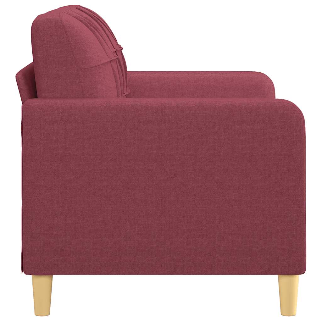 Tweezitsbank 120 cm stof wijnrood