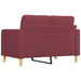 Tweezitsbank 120 cm stof wijnrood