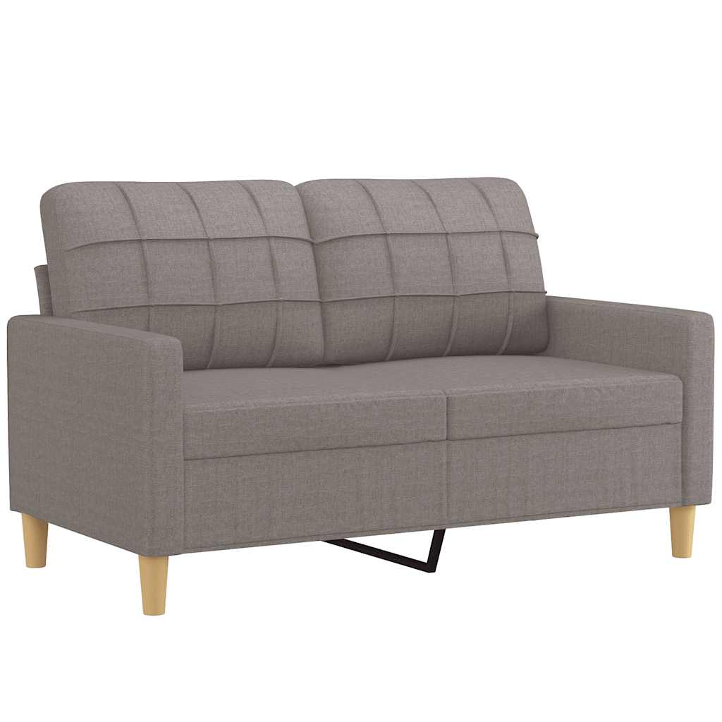Tweezitsbank 120 cm stof taupe