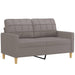 Tweezitsbank 120 cm stof taupe