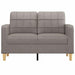 Tweezitsbank 120 cm stof taupe