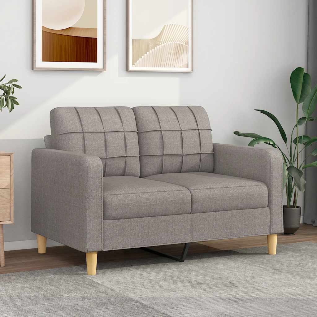 Tweezitsbank 120 cm stof taupe