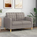 Tweezitsbank 120 cm stof taupe