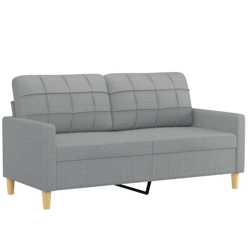 Tweezitsbank 140 cm stof lichtgrijs