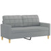 Tweezitsbank 140 cm stof lichtgrijs
