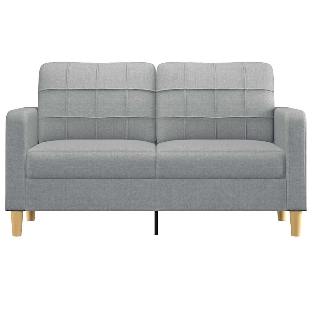 Tweezitsbank 140 cm stof lichtgrijs