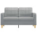 Tweezitsbank 140 cm stof lichtgrijs