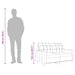 Tweezitsbank 140 cm stof lichtgrijs