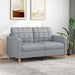 Tweezitsbank 140 cm stof lichtgrijs