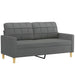 Tweezitsbank 140 cm stof donkergrijs