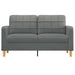 Tweezitsbank 140 cm stof donkergrijs