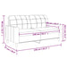 Tweezitsbank 140 cm stof donkergrijs