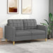 Tweezitsbank 140 cm stof donkergrijs