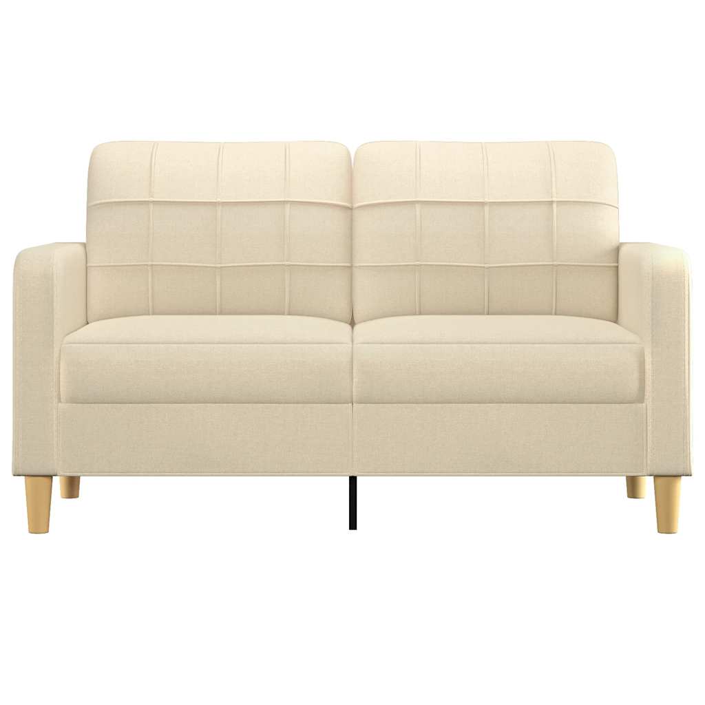 Tweezitsbank 140 cm stof crèmekleurig
