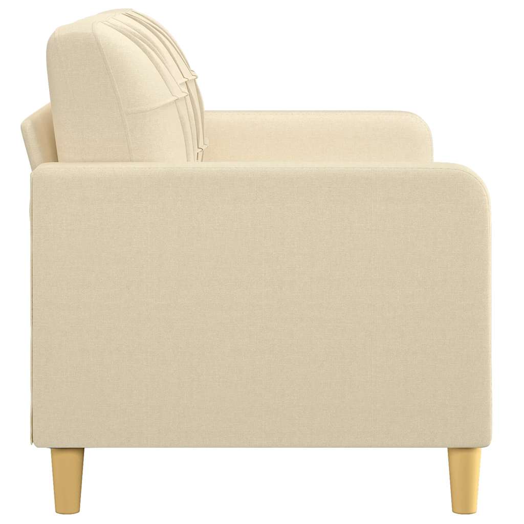 Tweezitsbank 140 cm stof crèmekleurig