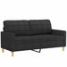 Tweezitsbank 140 cm stof zwart
