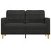 Tweezitsbank 140 cm stof zwart