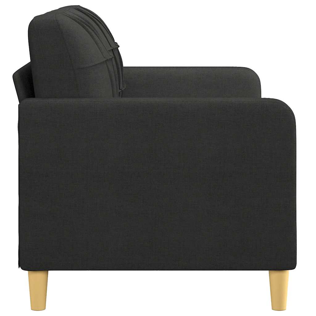 Tweezitsbank 140 cm stof zwart
