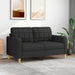 Tweezitsbank 140 cm stof zwart