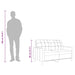 Tweezitsbank 140 cm stof lichtgeel