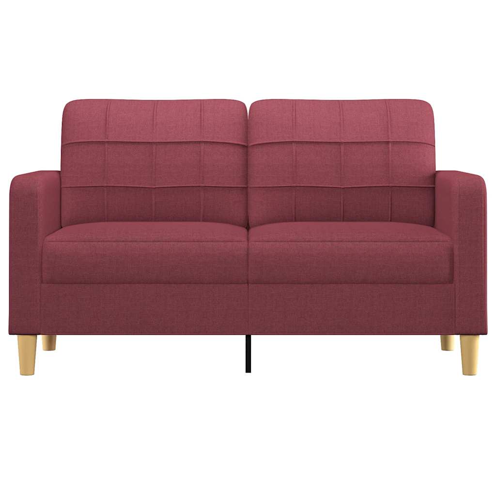 Tweezitsbank 140 cm stof wijnrood