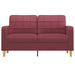 Tweezitsbank 140 cm stof wijnrood