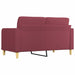 Tweezitsbank 140 cm stof wijnrood