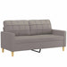 Tweezitsbank 140 cm stof taupe