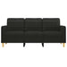 Driezitsbank 180 cm stof zwart