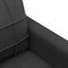 Driezitsbank 180 cm stof zwart